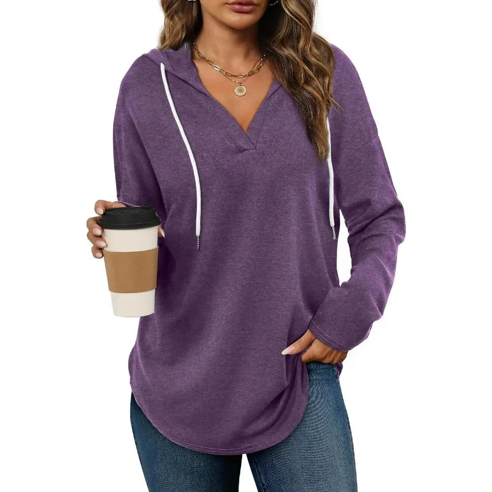 Women’s Oversized Hooded Long Sleeve Pullover
