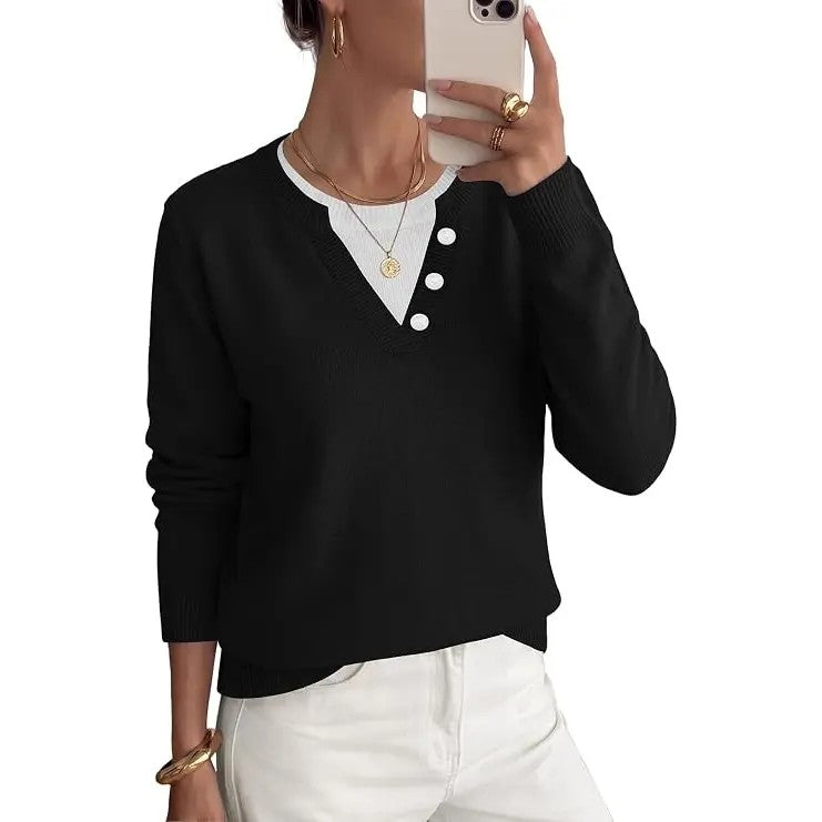 Women's Lightweight Striped Knitted Sweater
