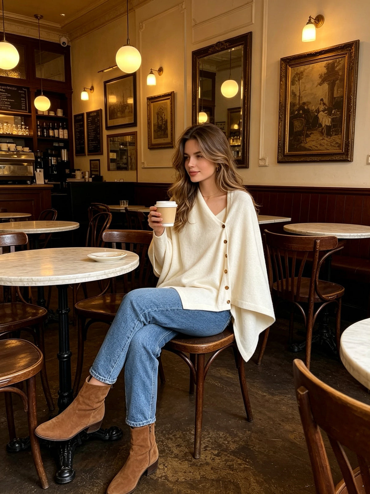 Women's Versatile Knitted Shawls Scarf Poncho Sweater-🍂 Cozy Autumn Cape