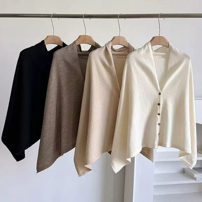 Women's Versatile Knitted Shawls Scarf Poncho Sweater-🍂 Cozy Autumn Cape