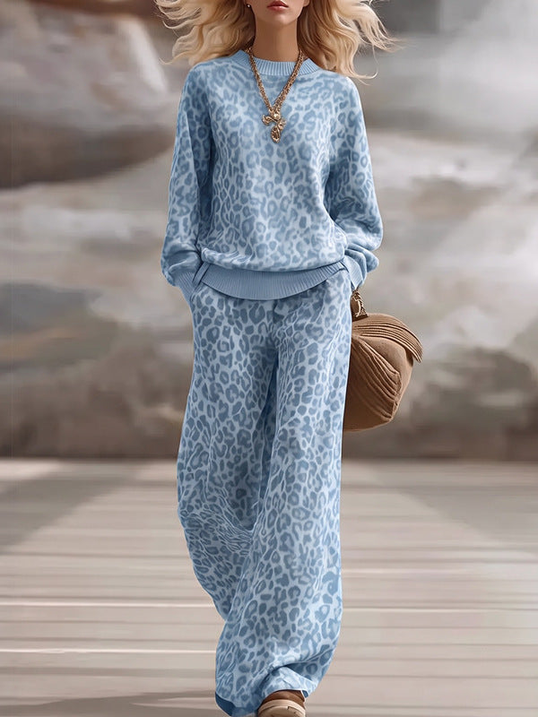 Blue Leopard Print