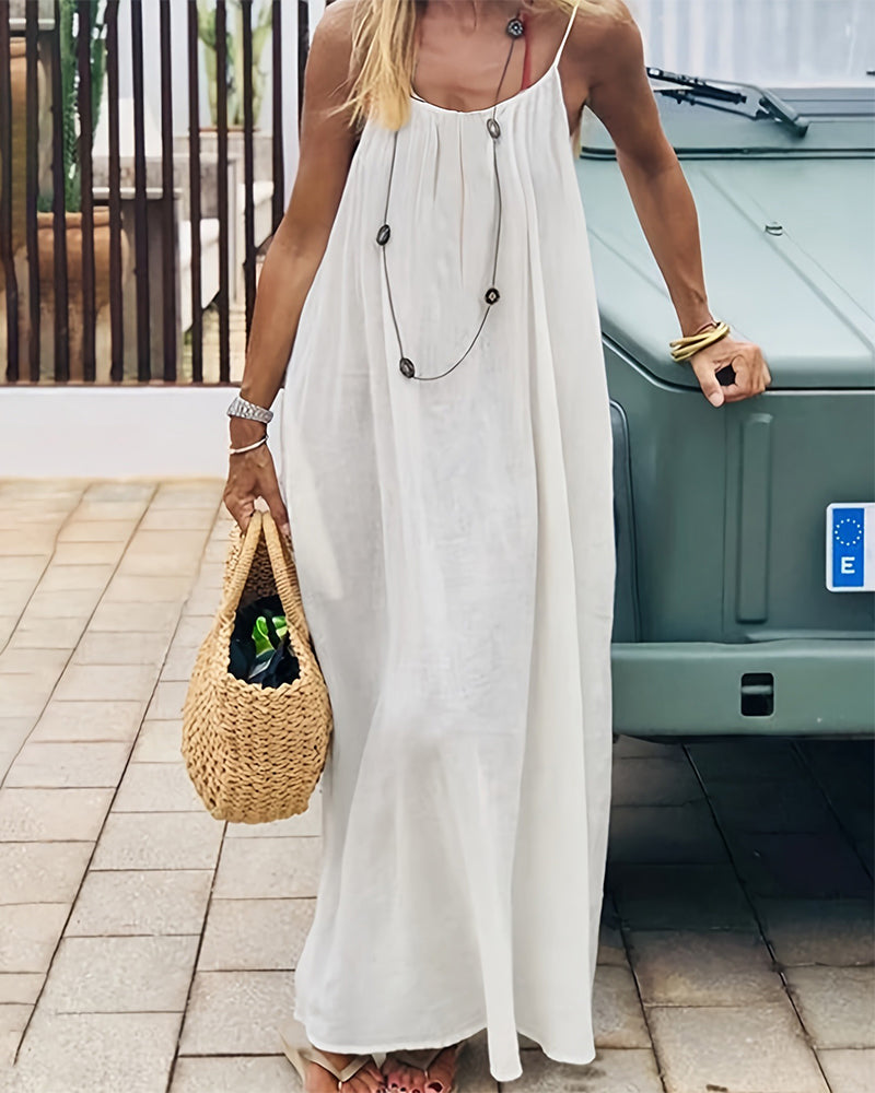 💃LAST DAY SAEL 59% OFF!!✨Women's Solid Color Cami Lounge Dress💕