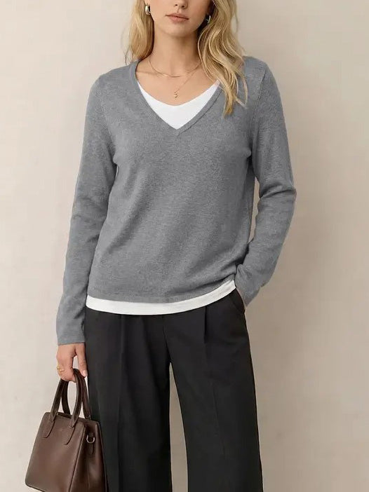 Women 2-in-1 Layered Knit Top