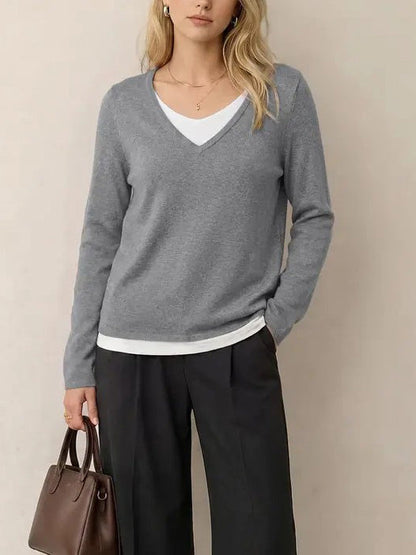Women 2-in-1 Layered Knit Top
