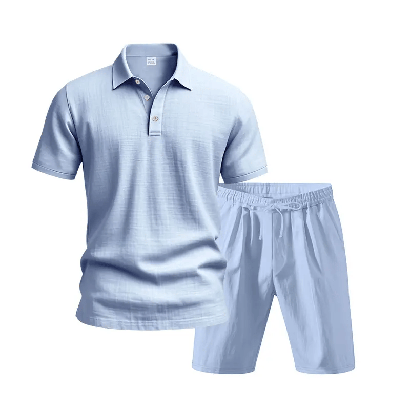 Sky blue shorts set