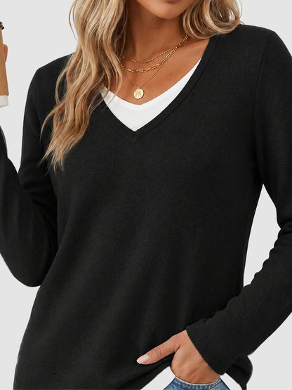 Women 2-in-1 Layered Knit Top