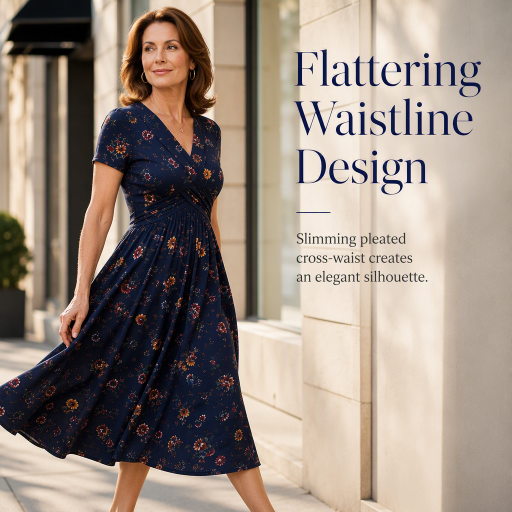 Limited Stock! 60% Off Hot Sale Ongoing🌺Women's V-Neck Floral Print Dress with Twist Waist