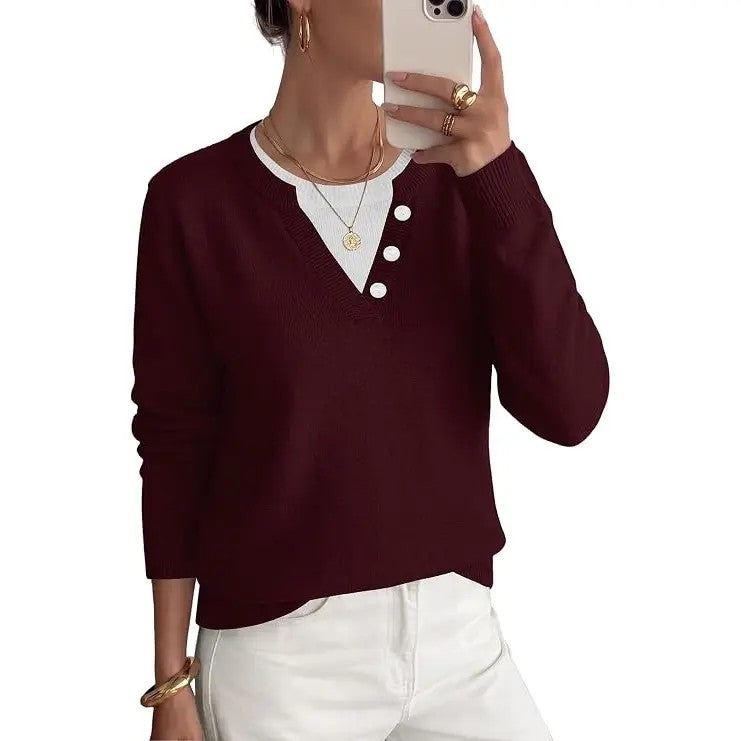 Women's Lightweight Striped Knitted Sweater