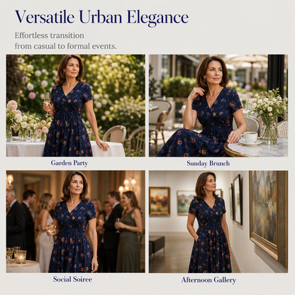 Limited Stock! 60% Off Hot Sale Ongoing🌺Women's V-Neck Floral Print Dress with Twist Waist