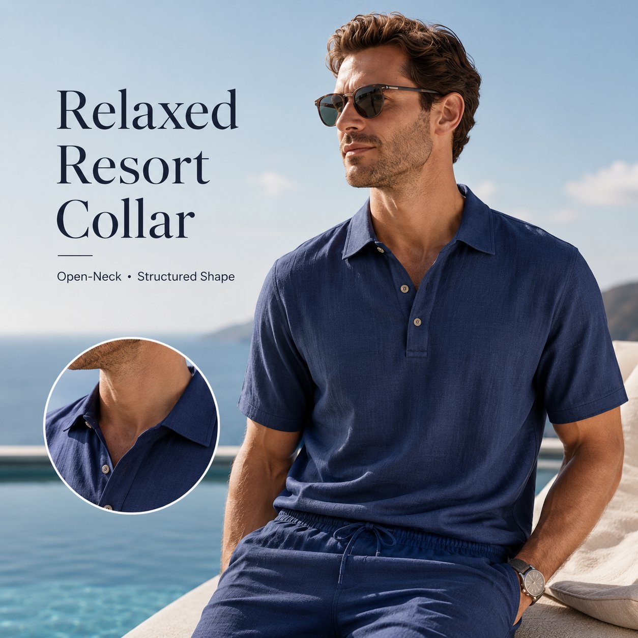 🌴Men's Linen Beach Two Piece Set