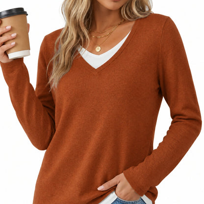 Women 2-in-1 Layered Knit Top
