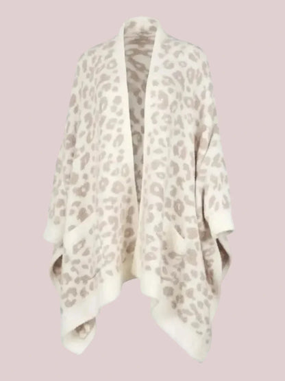 Women's Cozy Plush Poncho Shawl