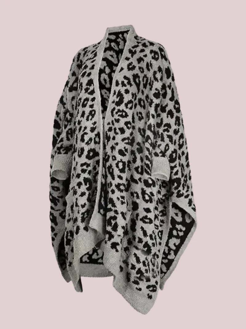 Women's Cozy Plush Poncho Shawl