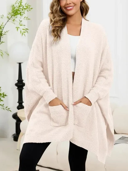 Women's Cozy Plush Poncho Shawl
