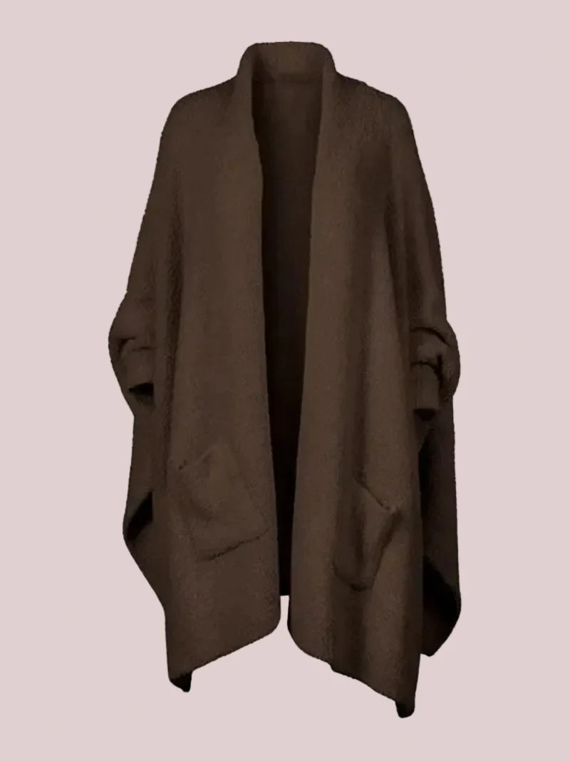 Women's Cozy Plush Poncho Shawl