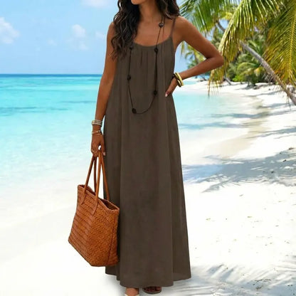 💃LAST DAY SAEL 59% OFF!!✨Women's Solid Color Cami Lounge Dress💕