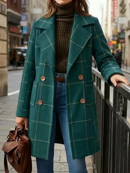 Vintage Checker Loose Trench Coat