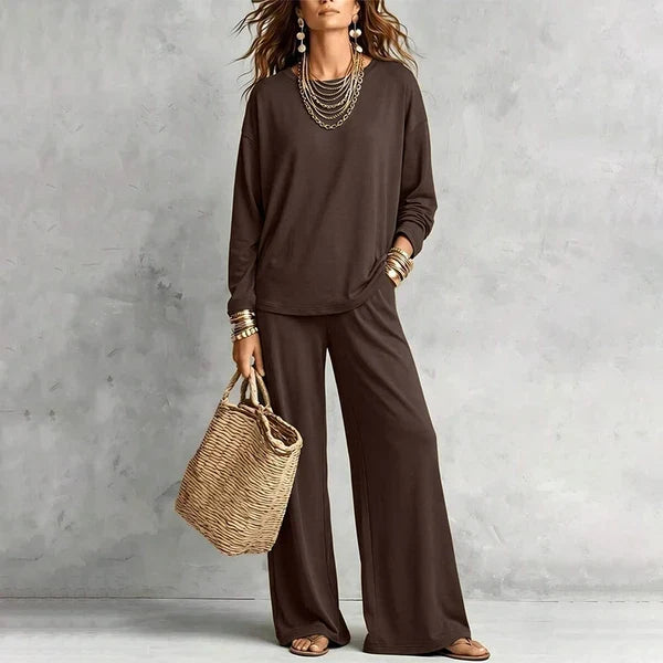 Coffee two piece outfit