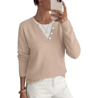Women's Lightweight Striped Knitted Sweater