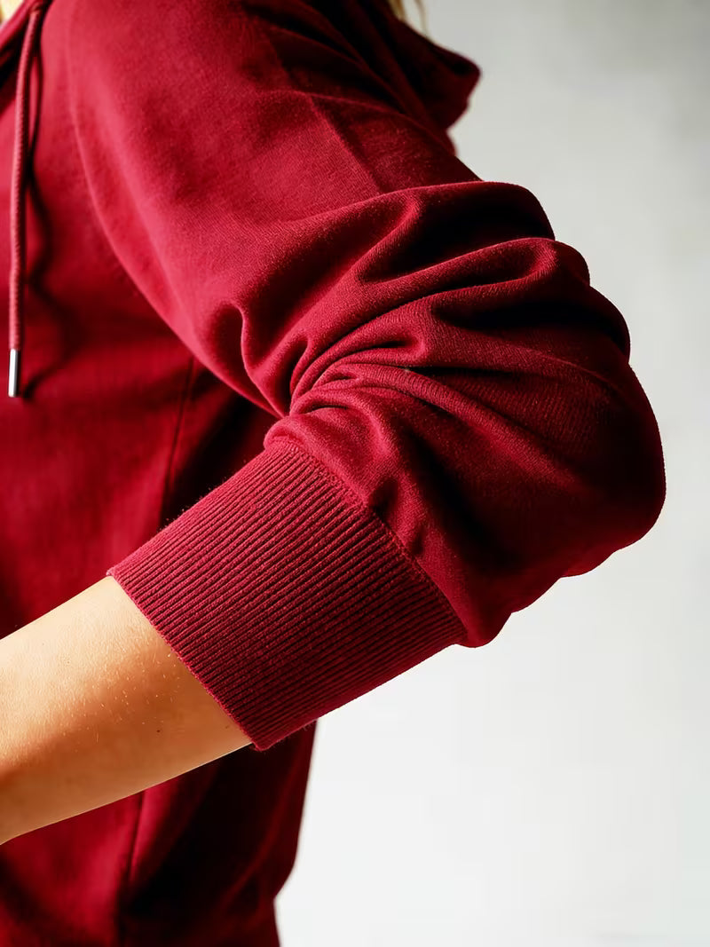 Women’s Hooded Open-Front Cardigan with Drawstring
