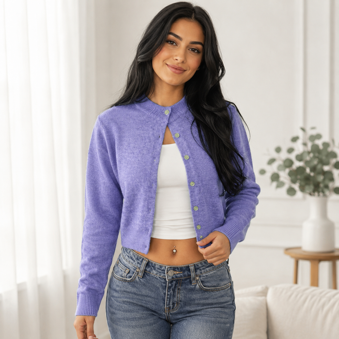 Purple Cardigan