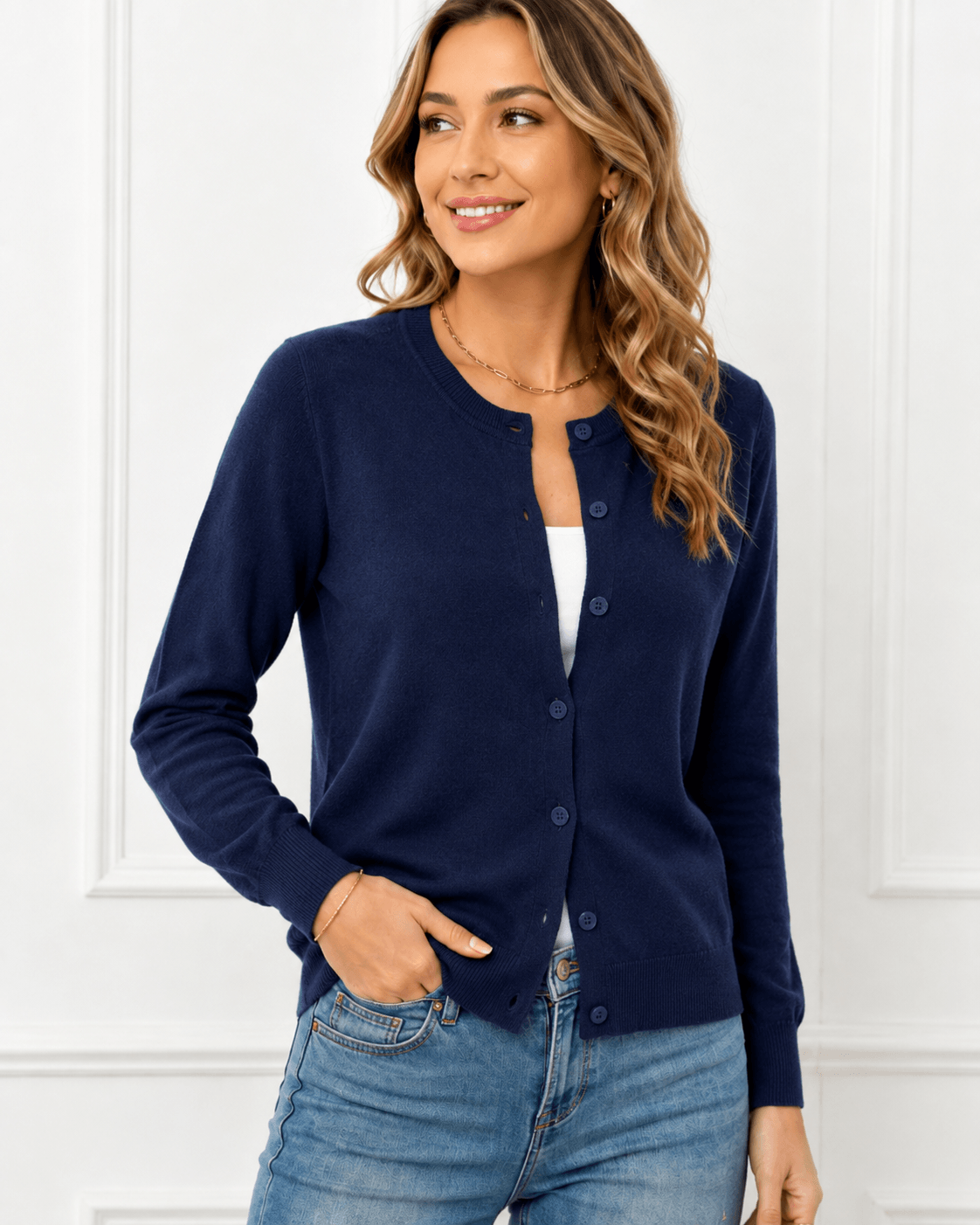 Navy lightweight cardigan