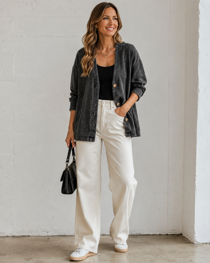 Women's Casual Denim Cardigan