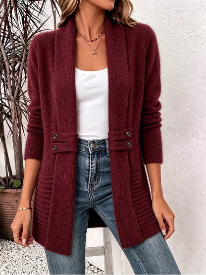 ✨Women's Casual Double-Breasted Knit Cardigan – Elegant Casual Layer For Cosy Everyday Style 🤍