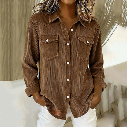 Bestseller🏆 Flap-Pocket Button-Front Top – Soft Ribbed Knit & Timeless Design for Everyday Comfort