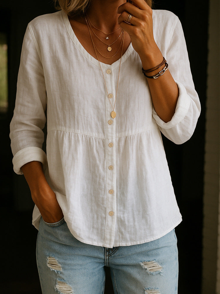 CLEARANCE SALE🔥 Women's Cotton Linen Shirt