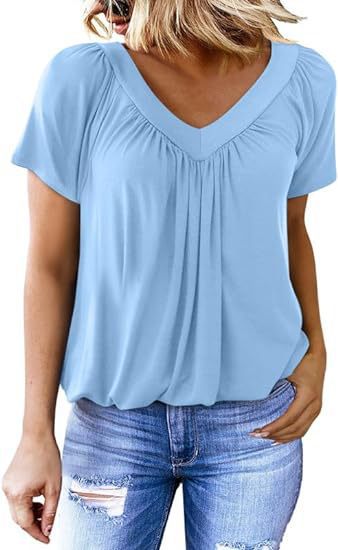 Summer Tops for Women: V-Neck, Short-Sleeve, Casual, Ruched Tops; Trendy Clothing 2026