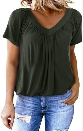Summer Tops for Women: V-Neck, Short-Sleeve, Casual, Ruched Tops; Trendy Clothing 2026