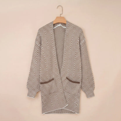🧥Women's Open Front Herringbone Cardigan Sweaters