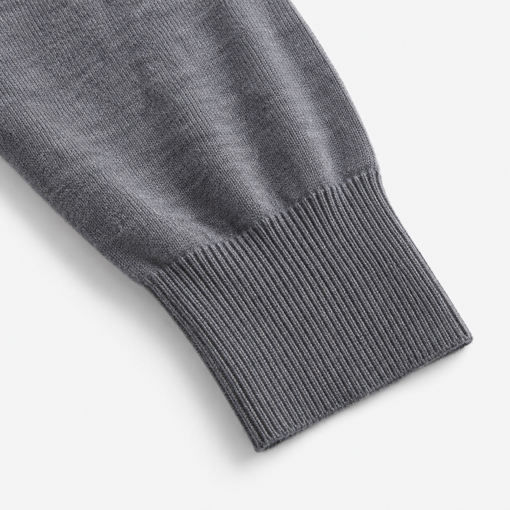 Ribbed cardigan cuff