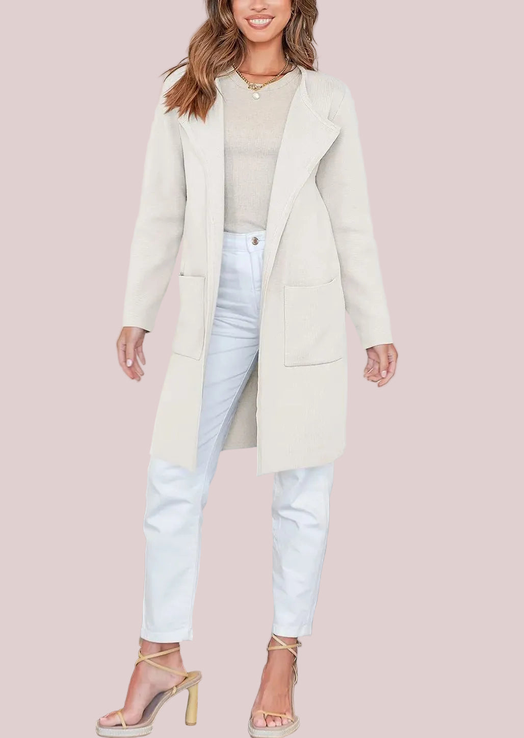 Women's Open Front Knit Cardigan