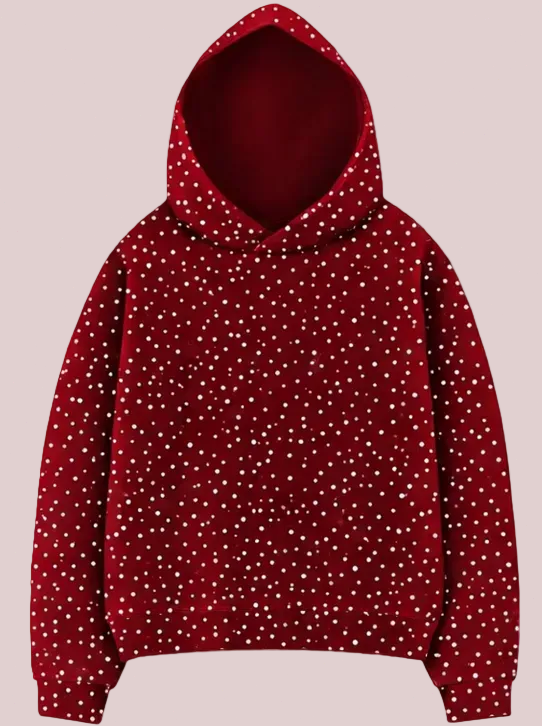 Red glitter hoodie