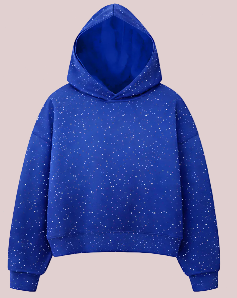 Blue glitter hoodie