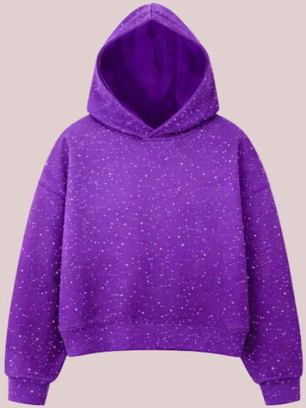 Purple glitter hoodie