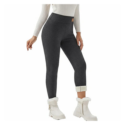 Women's High-Waist Sherpa Fleece-Lined Yoga Bottoms