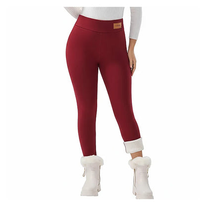 Women's High-Waist Sherpa Fleece-Lined Yoga Bottoms