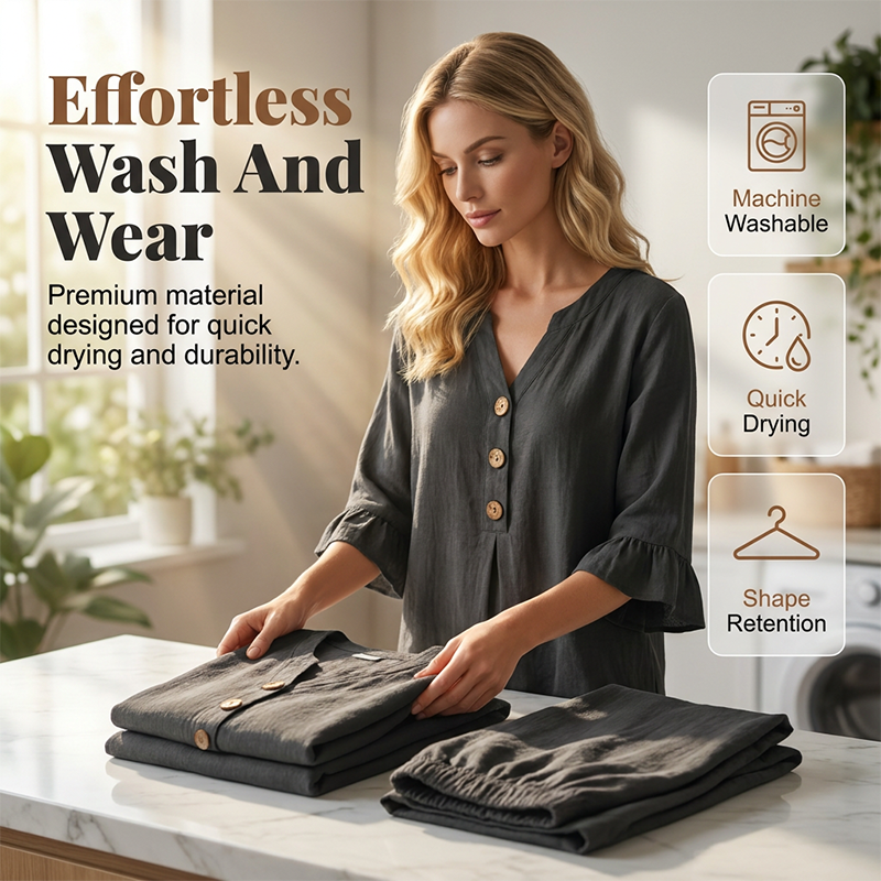 Women's two piece set easy everyday care