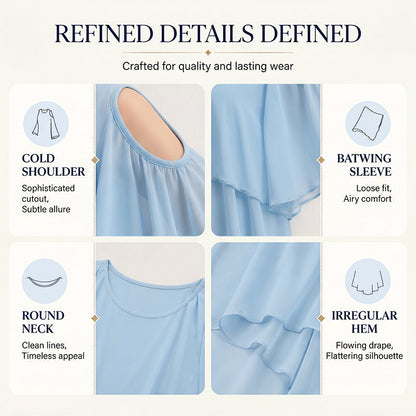 ⌛Limited-Time Offer-Women's Summer Cold Shoulder Ruffle Top