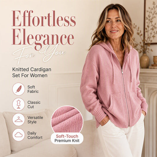 🌸Women's Loose Hooded Knit Cardigan