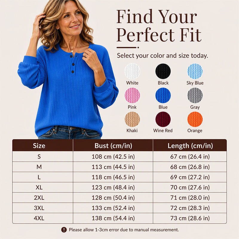Womens's Casual Waffle Knit Sweatshirt