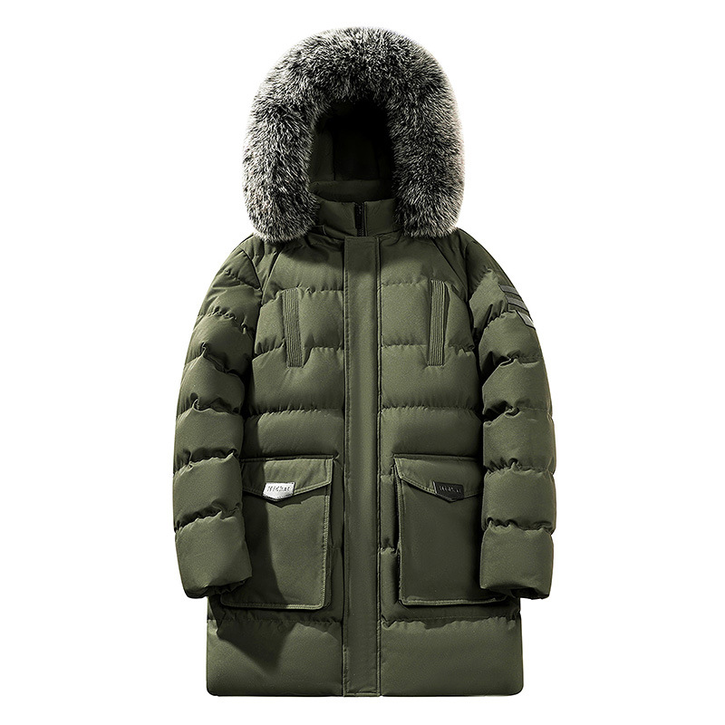 Army green padded winter parka